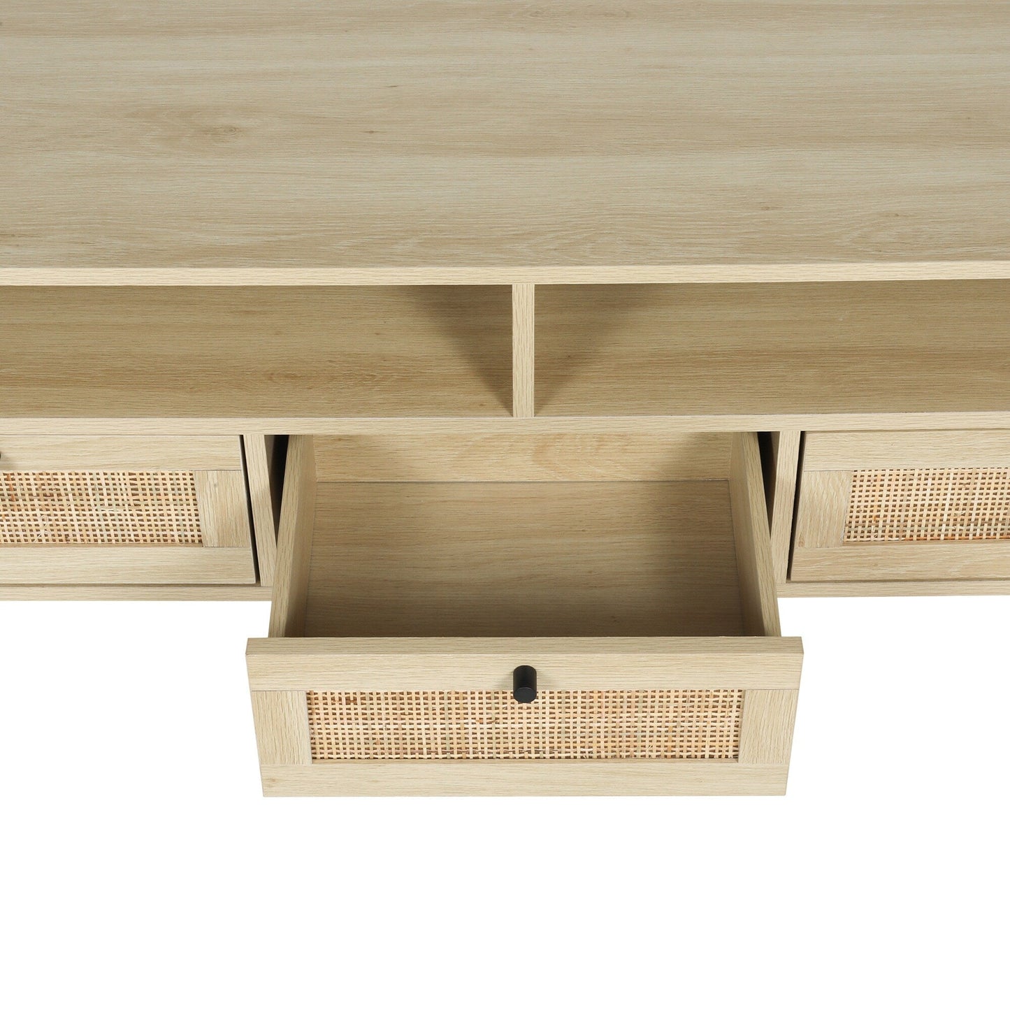 Fun Orange Modern/Contemporary Oak Tv Cabinet (Accommodates TVs up to 55-in)