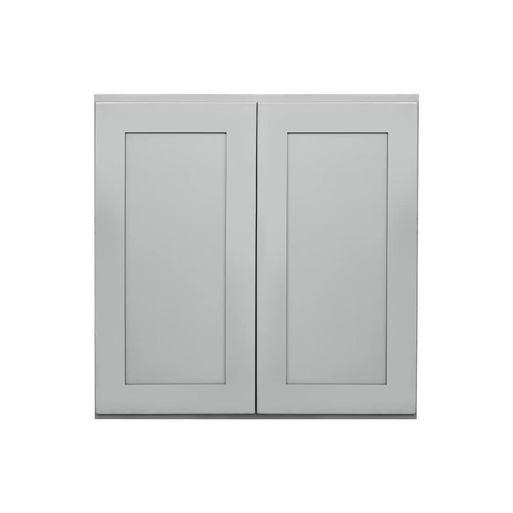 RELIABILT Overlake 30-in W x 30-in H x 12-in D Gray Wall Ready To Assemble Plywood Cabinet (Recessed Panel Shaker Door Style)