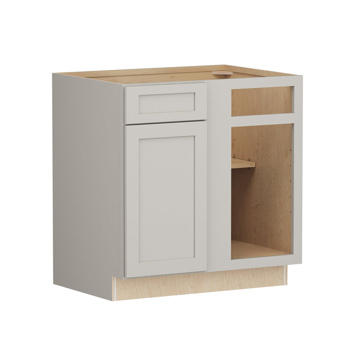Shenandoah PRO Express Breckenridge 33-in W x 35.4-in H x 24-in D Stone Full Overlay Blind 1-Drawer Corner Base Fully Assembled Plywood Cabinet (Recessed Panel Shaker Style)