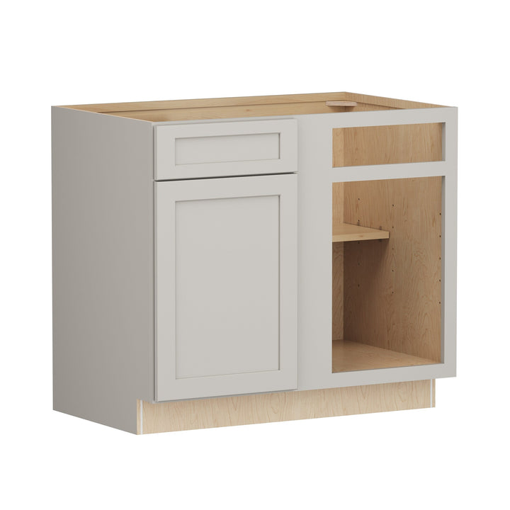 Shenandoah PRO Express Breckenridge 45-in W x 34.5-in H x 24-in D Stone Full Overlay Blind 1-Drawer Corner Base Fully Assembled Plywood Cabinet (Recessed Panel Shaker Style)