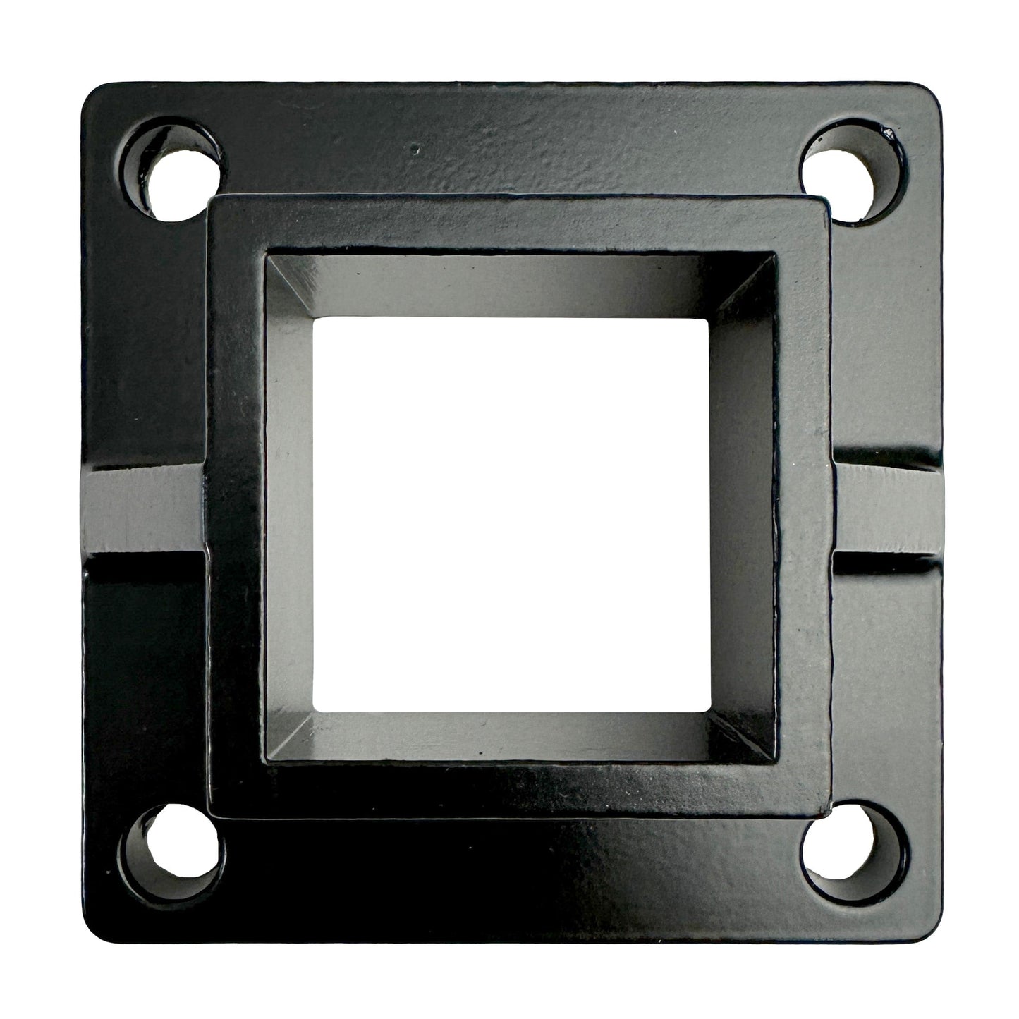 Ironcraft Accessory 1.75-in Black Metal Surface Mount For Aluminum Fence