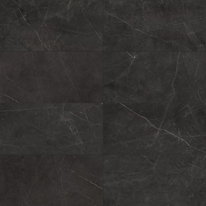 Satori La Marca Nero Venesso 24-in x 48-in Polished Porcelain Marble look Floor and Wall Tile product image