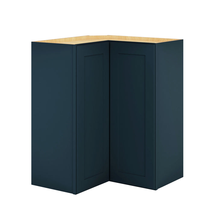 Diamond Express Jamestown 36-in W x 30-in H x 12-in D Regatta Blue L-shaped Corner Wall Fully Assembled Plywood Cabinet (Recessed Panel Shaker Style)