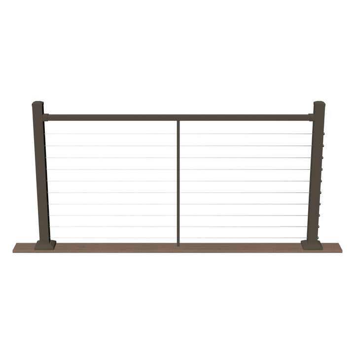 Deckorators Contemporary Cable 6-ft x 36-in Textured Bronze Aluminum Deck Cable Rail Kit