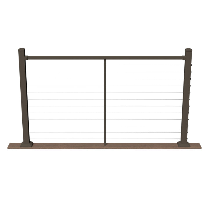 Deckorators Contemporary Cable 6-ft x 42-in Textured Bronze Aluminum Deck Cable Rail Kit