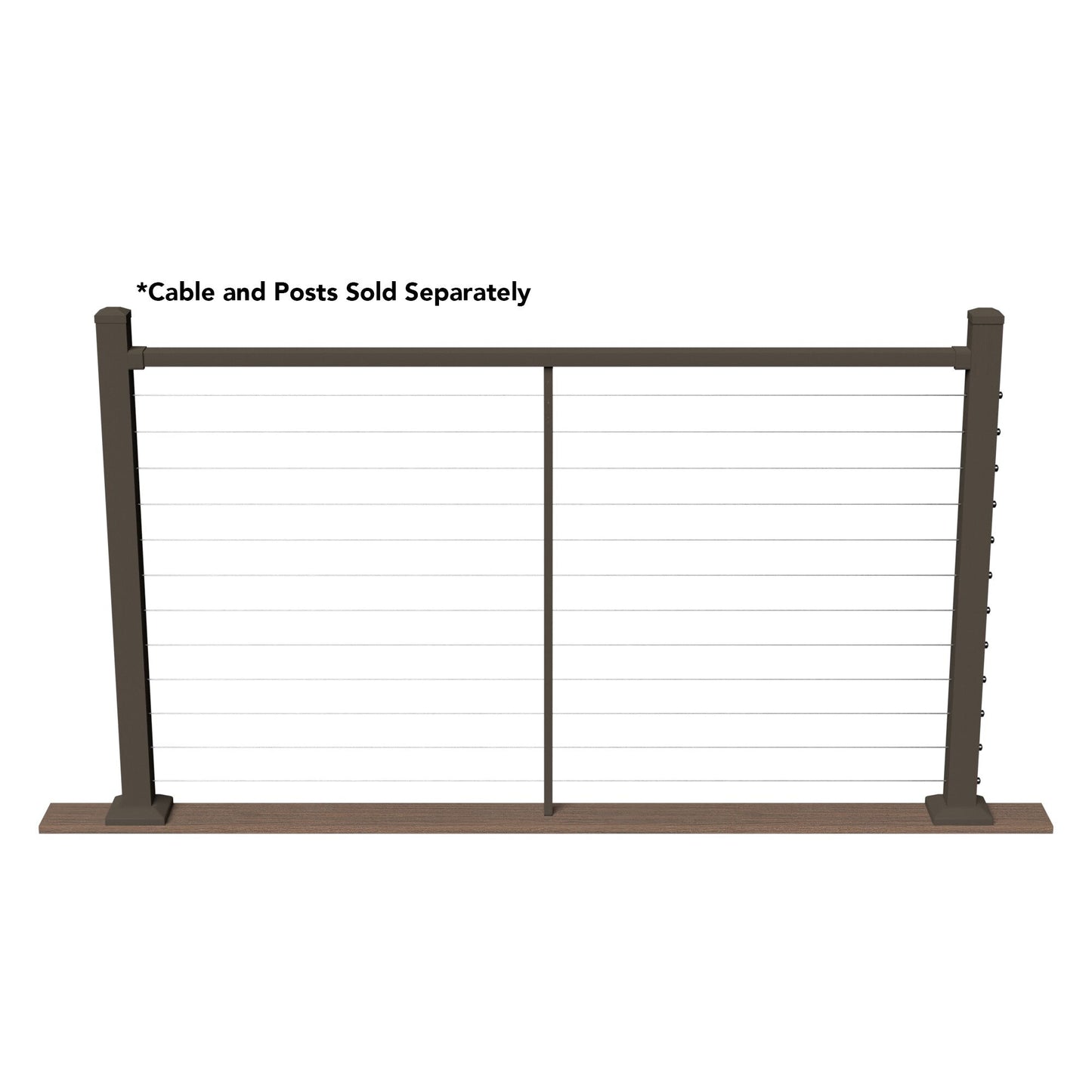Deckorators Contemporary Cable 6-ft x 42-in Textured Bronze Aluminum Deck Cable Rail Kit
