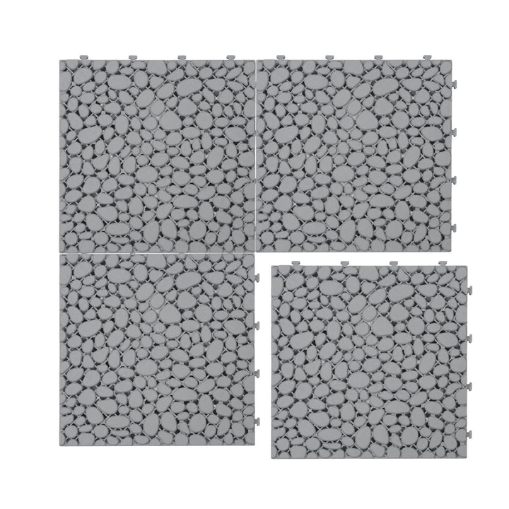 Maocao Hoom 12-in x 12-in Gray Prefinished Pressure Treated Vinyl/Plastic Deck Tile (12-sq ft)
