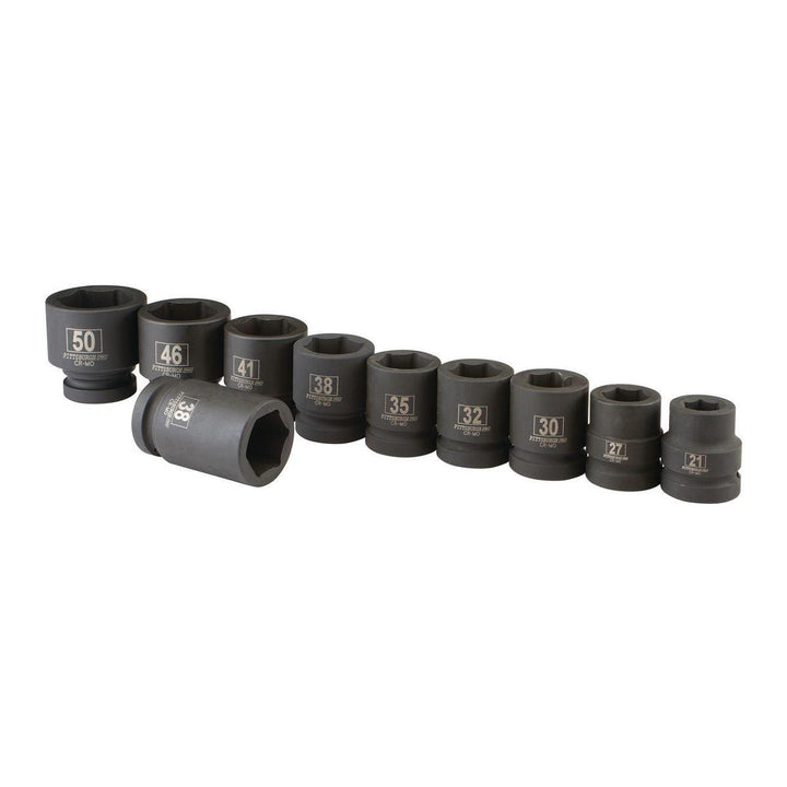 1 in. Drive Metric Impact Socket Set, 10 Pc.