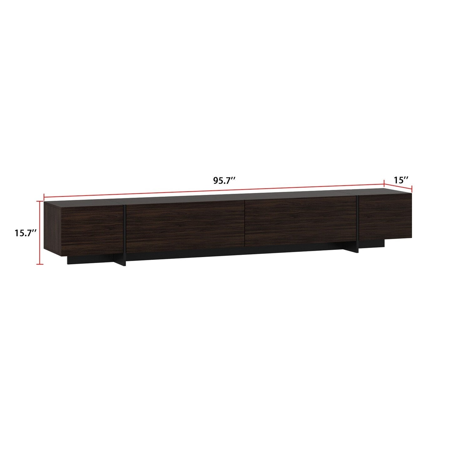 FUFU&GAGA Modern/Contemporary Dark Brown Tv Cabinet Integrated Tv Mount (Accommodates TVs more than 70-in)