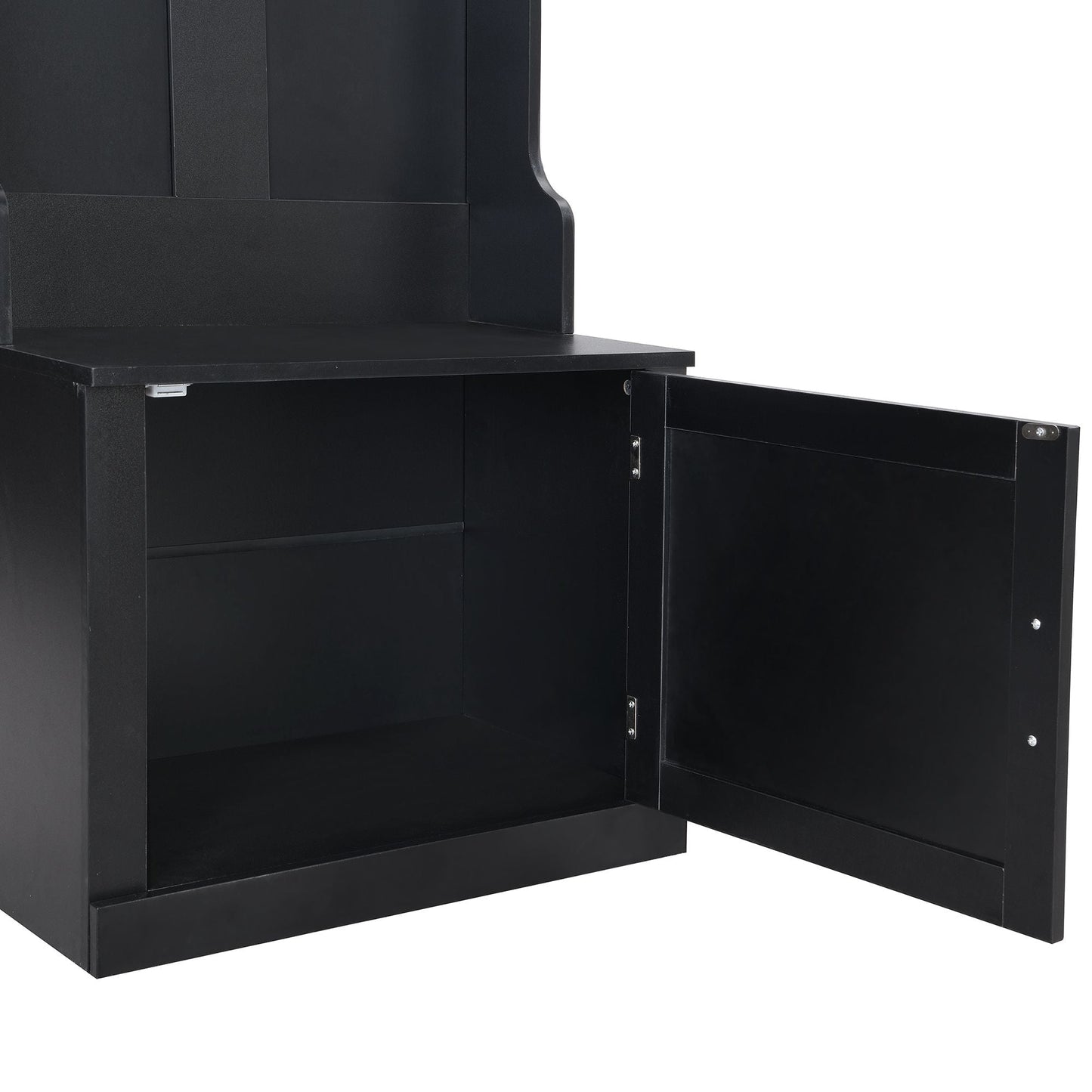 Yiekholo Casual 23.6-in Black Wood Hall Tree