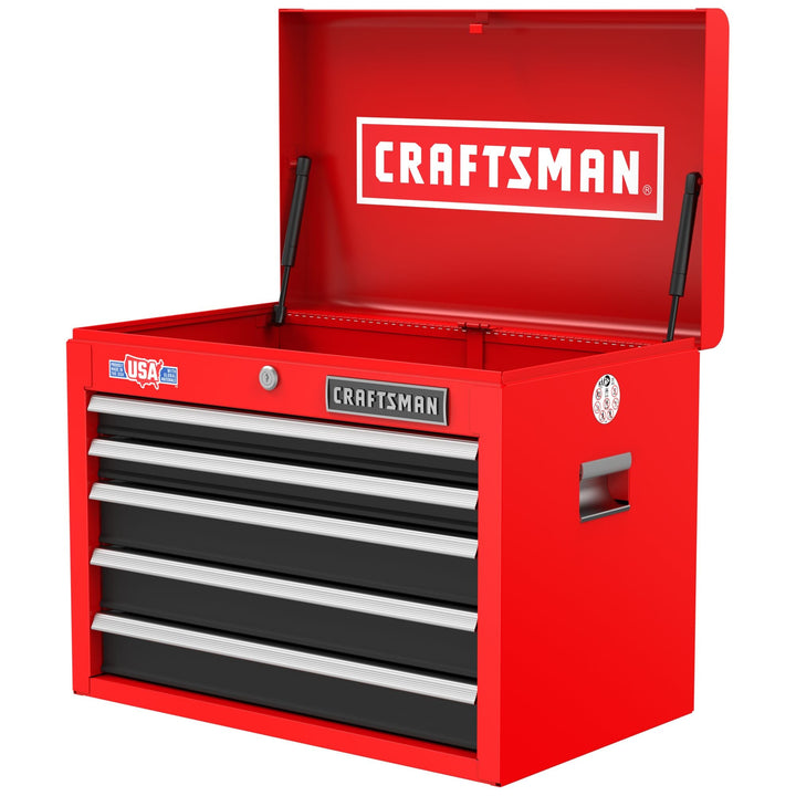 CRAFTSMAN 2000 Series 5-Drawer Steel Tool Chest, Red