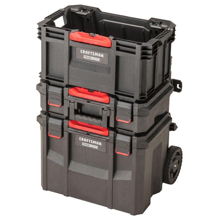 CRAFTSMAN TRADESTACK System 22.6-in W x 31.9-in H Structural Foam Rolling, Lockable Tool Box with Wheels