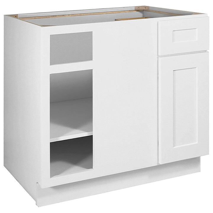 Design House Brookings 36-in W x 34.5-in H x 24-in D White Maple Blind 1-Drawer Base Ready To Assemble Plywood Cabinet (Recessed Panel Shaker Style)