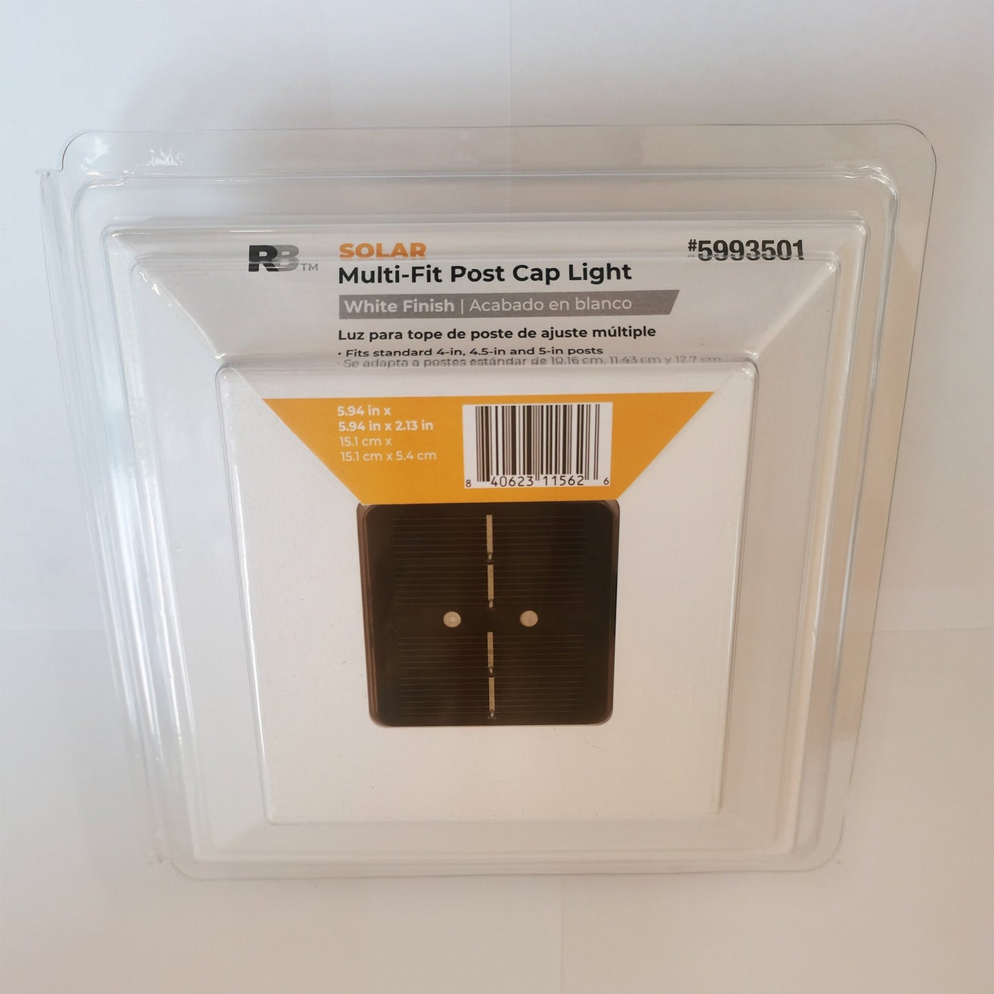RELIABILT 4-in x 4-in 10-Lumen White Solar LED Outdoor Post Cap Light (5000 K)