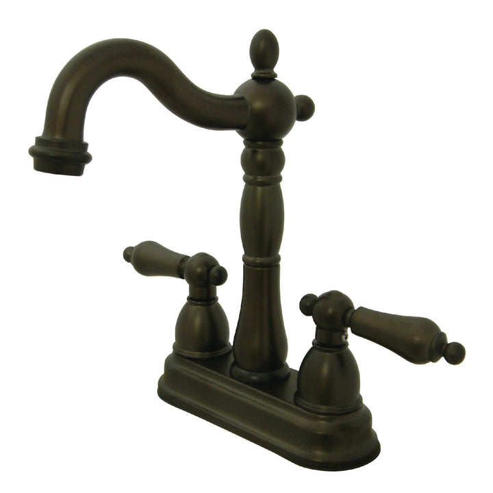 Elements of Design New Orleans Oil-Rubbed Bronze 2-Handle Deck-Mount Bridge Kitchen Faucet with Deck Plate