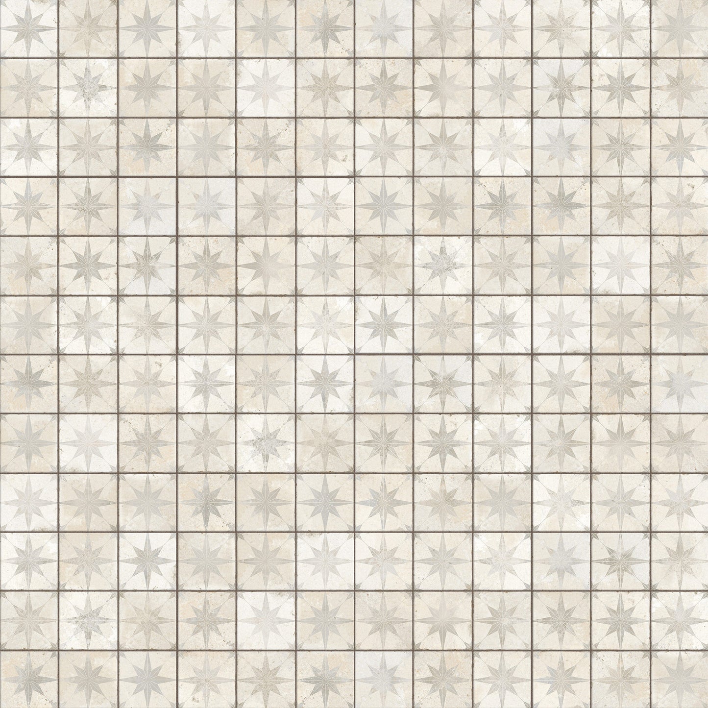 Affinity Tile Harmonia Kings Star White 13-in x 13-in Matte Ceramic Encaustic Floor and Wall Tile product image