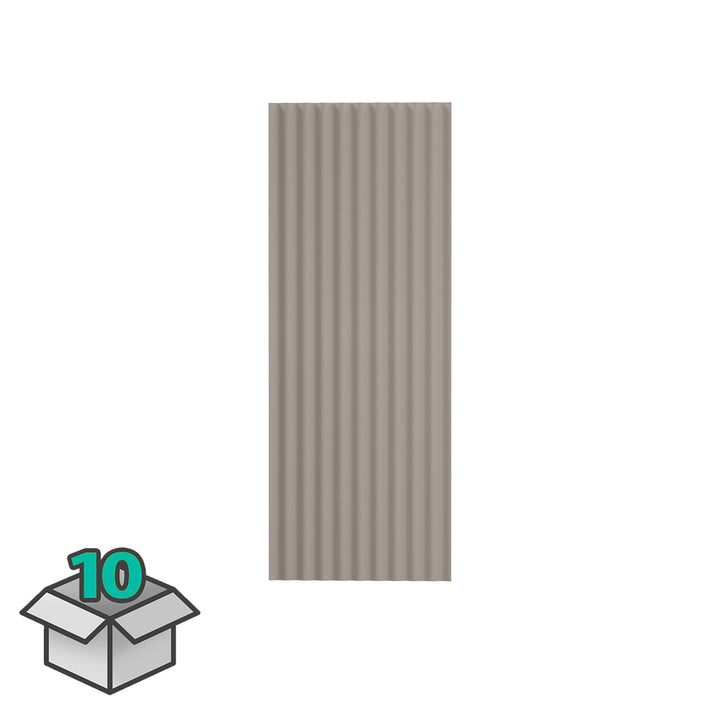 Tuftex SeaCoaster 2.17-ft x 6-ft Corrugated Tan PVC Plastic Roof Panel, 10-Pack