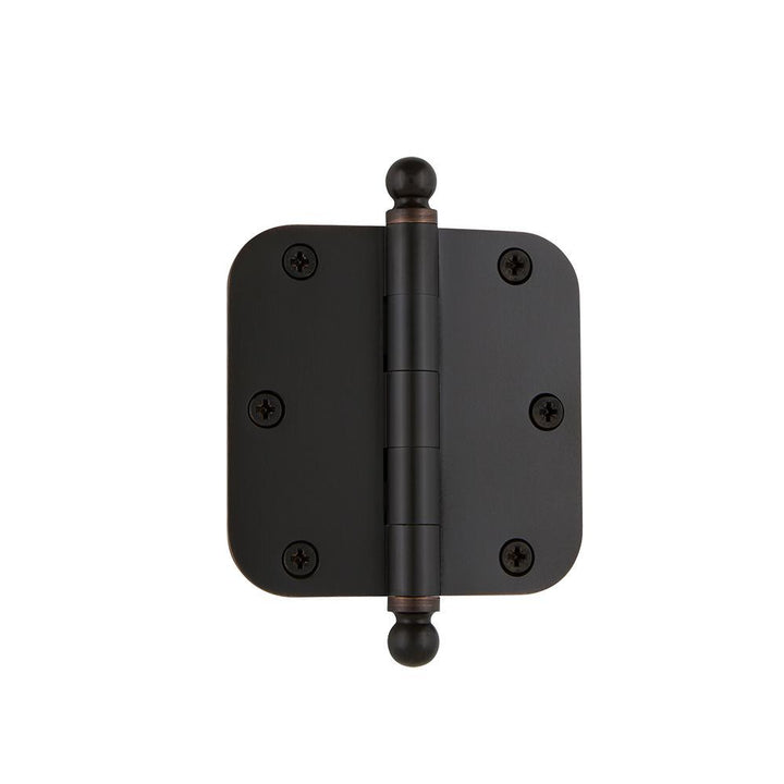 3.5 in. Ball Tip Residential Hinge with 5/8 in. Radius Corners in Timeless Bronze - Super Arbor