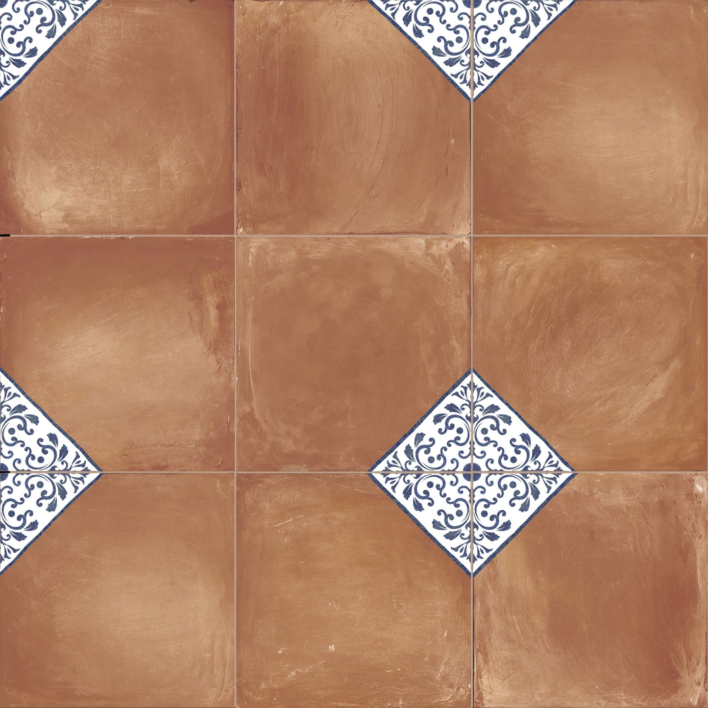 Affinity Tile Sentier des Ocres Deco Blue 8-in x 8-in Multi-finish Porcelain Floor and Wall Tile product image
