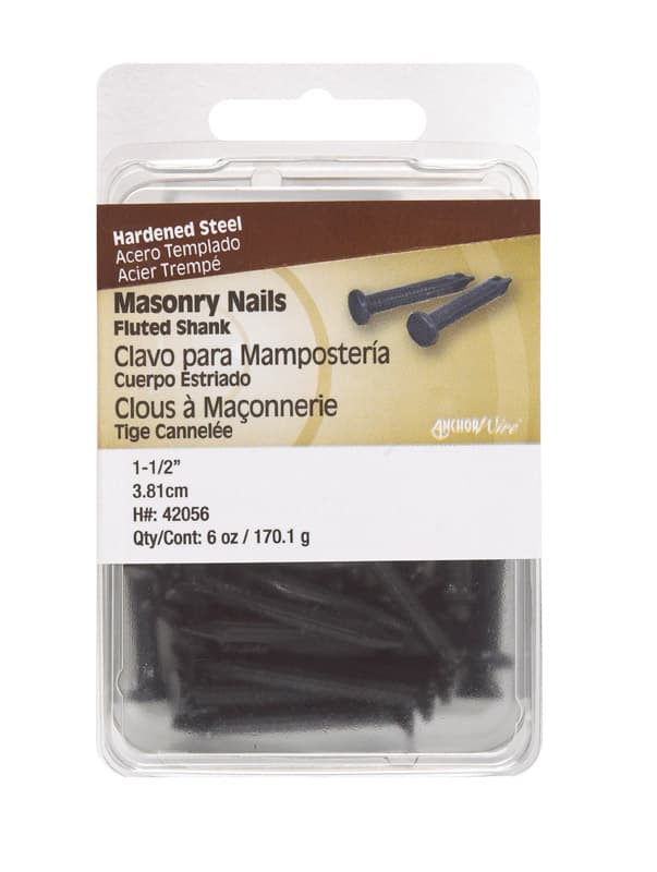 Hillman 1-1/2 in. Masonry Steel Nail Flat Head