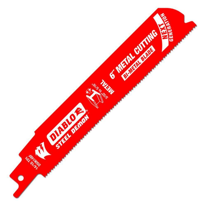6 in. 14/18 Teeth per in. Steel Demon Medium Metal Cutting Reciprocating Saw Blade (15-Pack) - Super Arbor