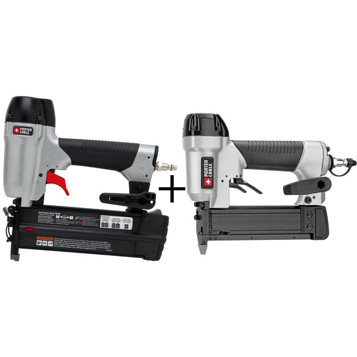 18-Gauge Pneumatic Brad Nailer Kit with Bonus 23-Gauge 1-3/8 in. Pin Nailer - Super Arbor