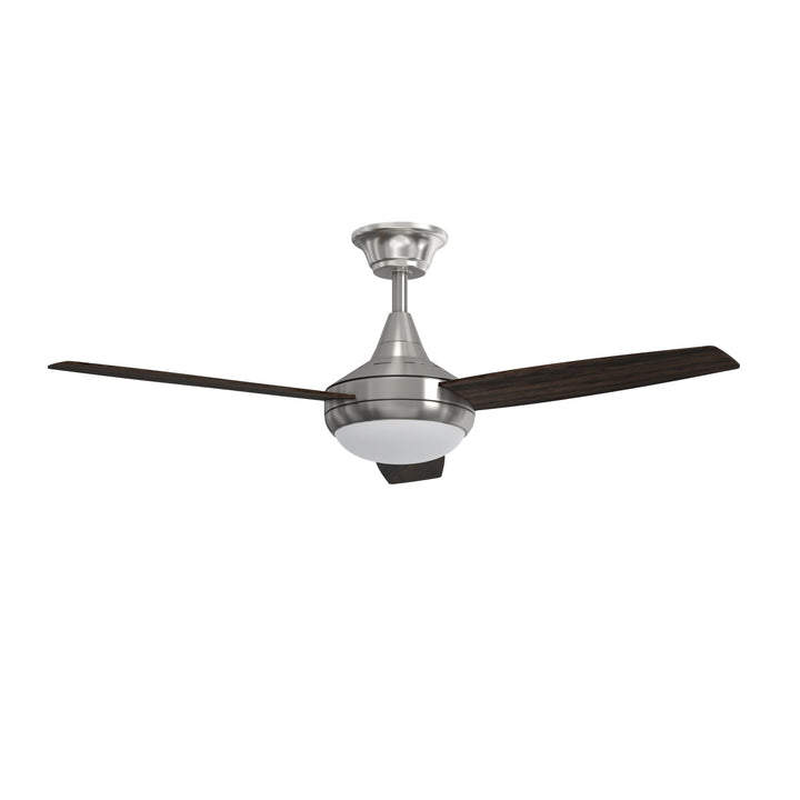 Harbor Breeze Beach Creek 52-in Brushed Nickel LED Indoor Ceiling Fan with Light Kit and Remote (3-Blade)