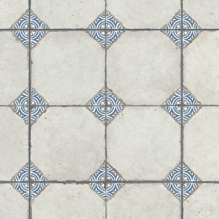 Affinity Tile Kings Field Blue 18-in x 18-in Multi-finish Porcelain Patterned Floor and Wall Tile product image