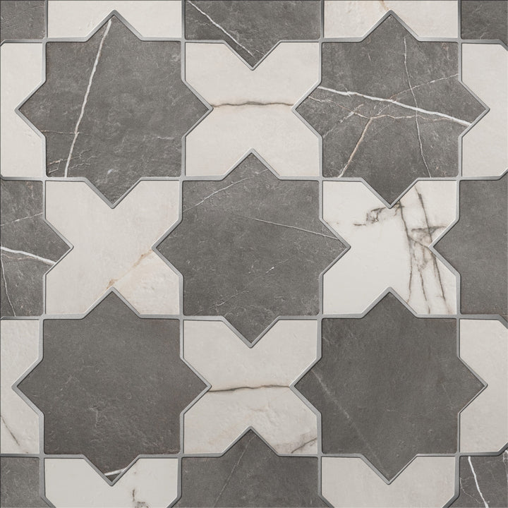 Affinity Tile Istanbul Star Night with Day Cross 6-in x 12-in Multi-finish Porcelain Marble look Multi-shaped Floor and Wall Tile product image