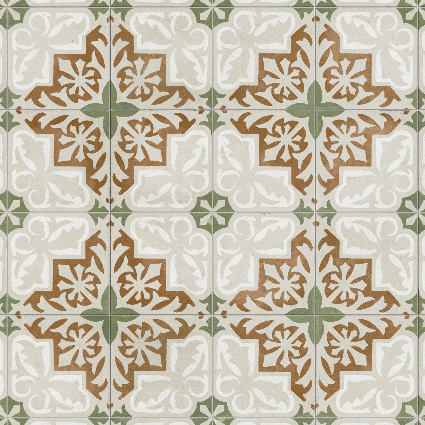 Affinity Tile Kings Paname Bastille 18-in x 18-in Multi-finish Ceramic Encaustic Floor and Wall Tile product image