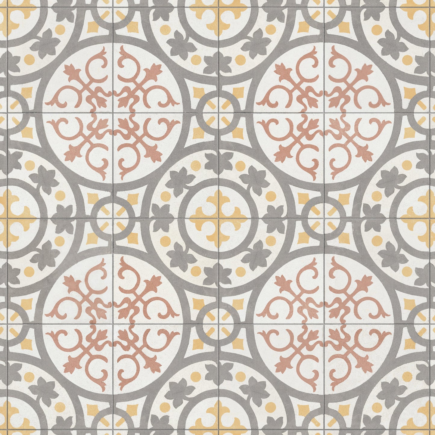 Affinity Tile Kings Paname Trocadero 18-in x 18-in Multi-finish Ceramic Encaustic Floor and Wall Tile product image