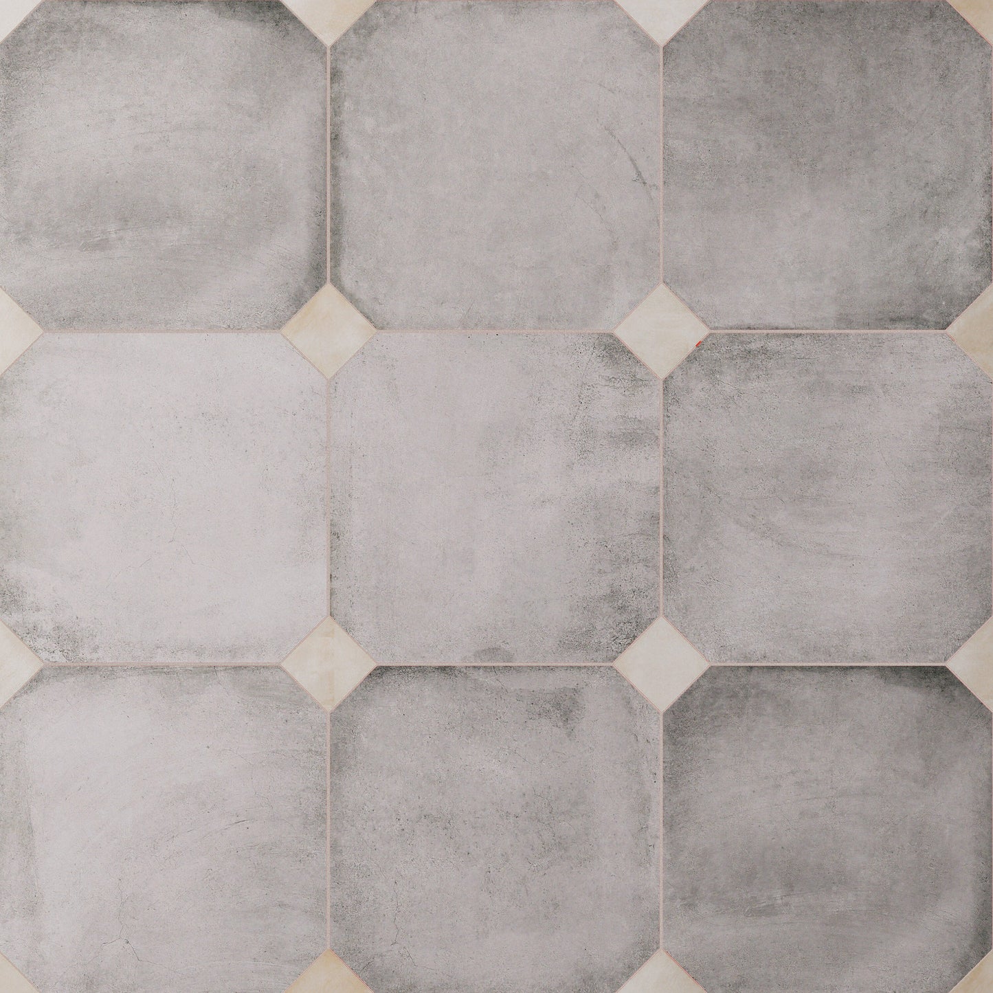 Affinity Tile Laverton Octagon Gris with Taco Arena 8-in x 8-in Matte Porcelain Cement look Multi-shaped Floor and Wall Tile product image