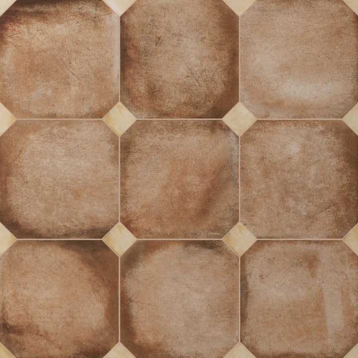 Affinity Tile Laverton Octagon Natural with Taco Beige 8-in x 8-in Matte Porcelain Cement look Multi-shaped Floor and Wall Tile product image
