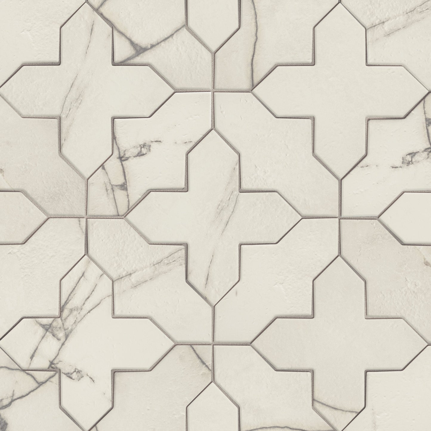 Affinity Tile Istanbul Templar Shield Day with Day Cross 8-in x 8-in Multi-finish Porcelain Marble look Multi-shaped Floor and Wall Tile product image