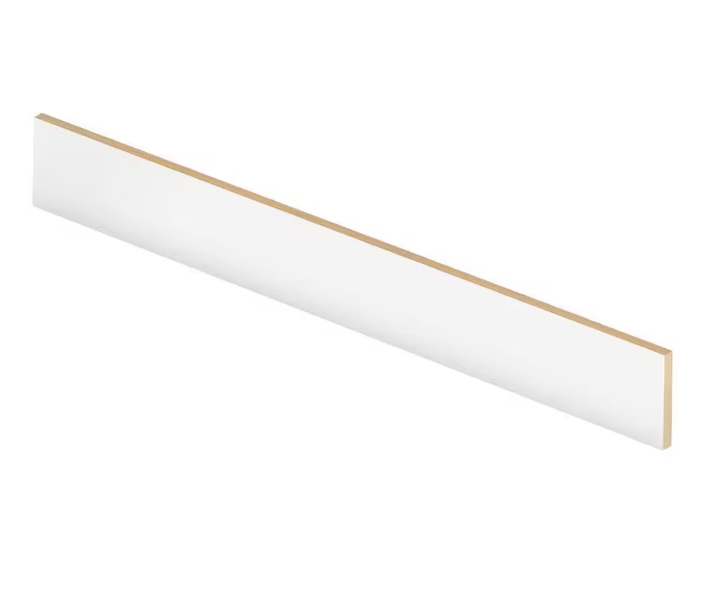 White 47 in. Length x 1/2 in. Deep x 7-3/8 in. Height Stair Riser Laminate Trim to be Used with Cap A Tread