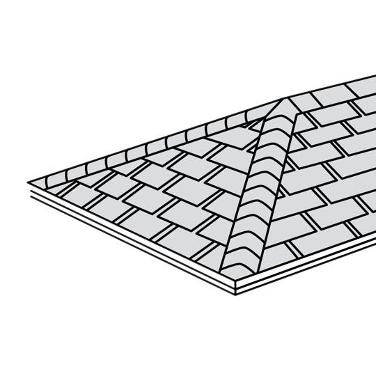 Atlas Pro-Cut Hip & Ridge Shingles with Scotchgard Protector & Alignment Notches, Pearl, 12 in length, 5-5/8 in exposure
