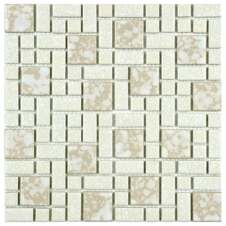 Affinity Tile University Bone 12-in x 12-in Multi-finish Porcelain Mosaic Floor and Wall Tile product image