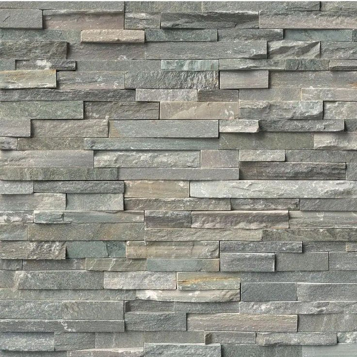 Sierra Blue Ledger Panel 6 in. x 24 in. Natural Quartzite Wall Tile (4 sq. ft./case)
