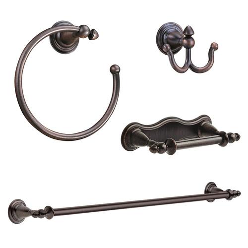 DELTA 4-Piece Victorian Venetian Bronze Decorative Bathroom Hardware Set