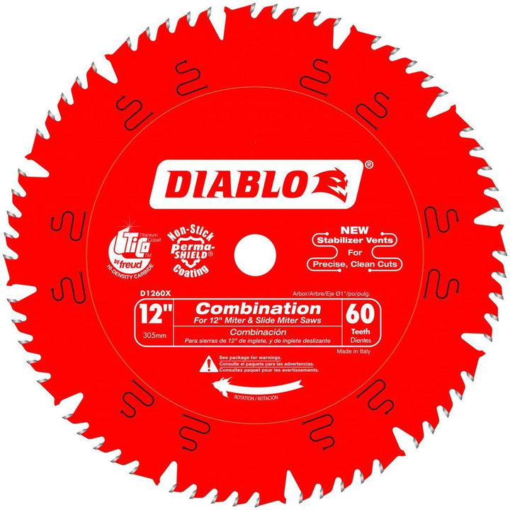 12 in. x 60-Teeth Combination Saw Blade - Super Arbor
