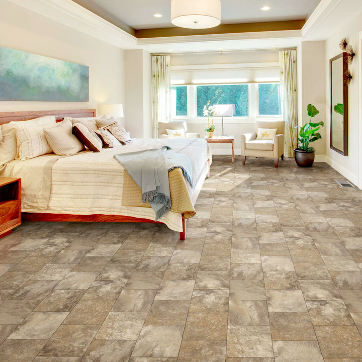 Congoleum AirStep Evolution Grand Canyon 12-ft W Cut-to-Length Golden Gate Stone Look Low-Gloss Sheet Vinyl Flooring