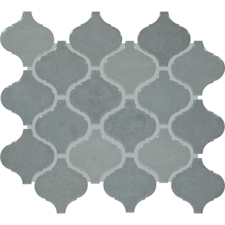Daltile Handcrafted Artistry Tea Party 11-in x 12-in Glossy Ceramic Handcrafted look Arabesque Mosaic Wall Tile product image