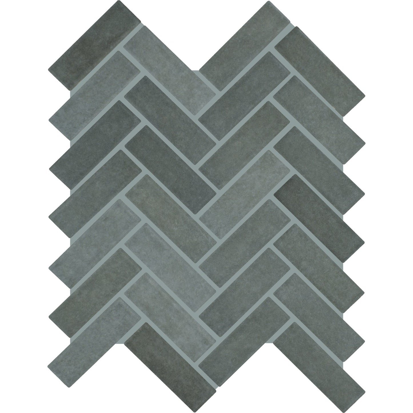 Daltile Handcrafted Artistry Ocean Twilight 9-in x 12-in Matte Ceramic Handcrafted look Herringbone Mosaic Floor and Wall Tile product image