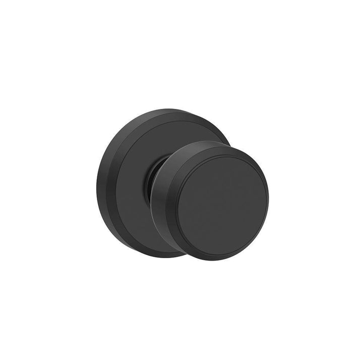 Bowery Matte Black Passage Hall/Closet Door Knob with Greyson Trim - Super Arbor