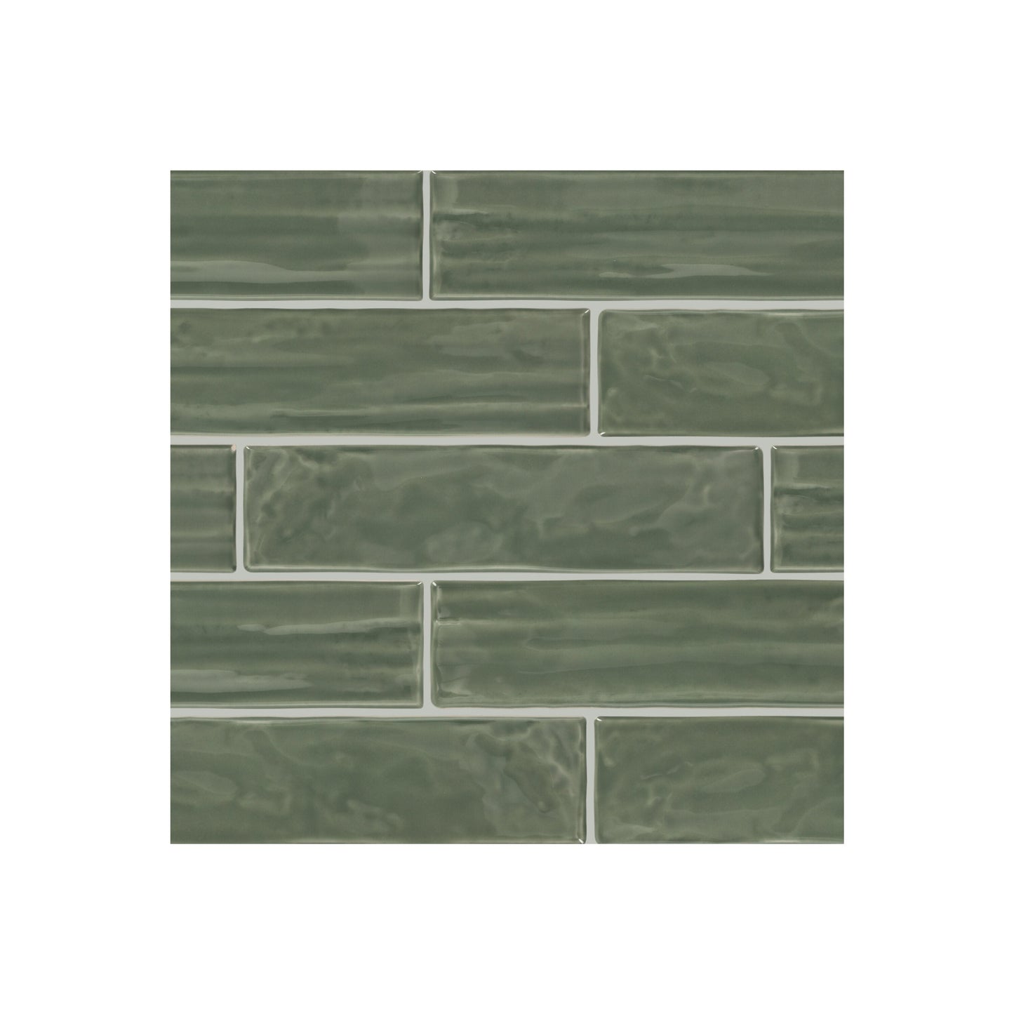 Daltile Artcrafted Aloe 3-in x 12-in Glossy Ceramic Handcrafted look Wall Tile product image