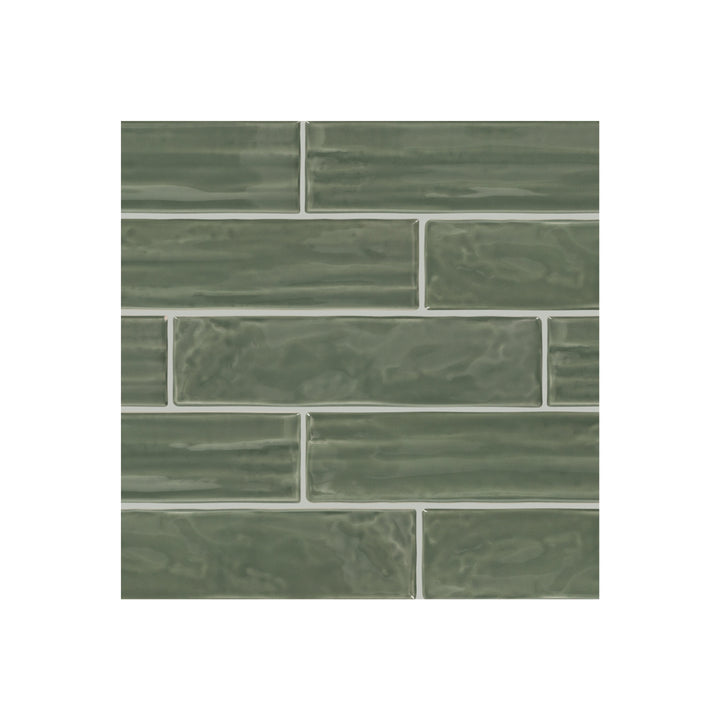 Daltile Artcrafted Aloe 3-in x 12-in Glossy Ceramic Handcrafted look Wall Tile product image