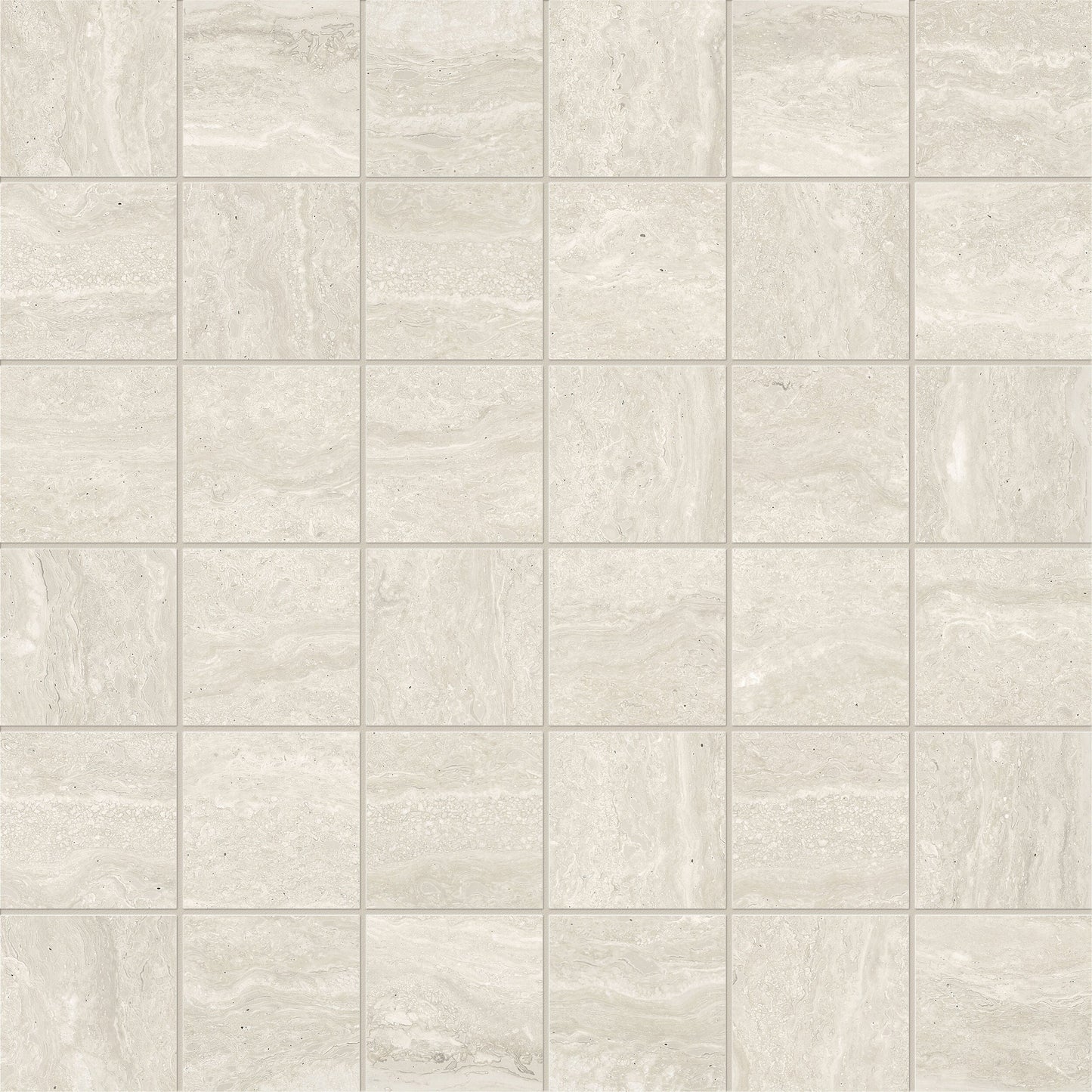 Satori Travertino Stratus 12-in x 12-in Honed Porcelain Marble look Mosaic Floor and Wall Tile product image