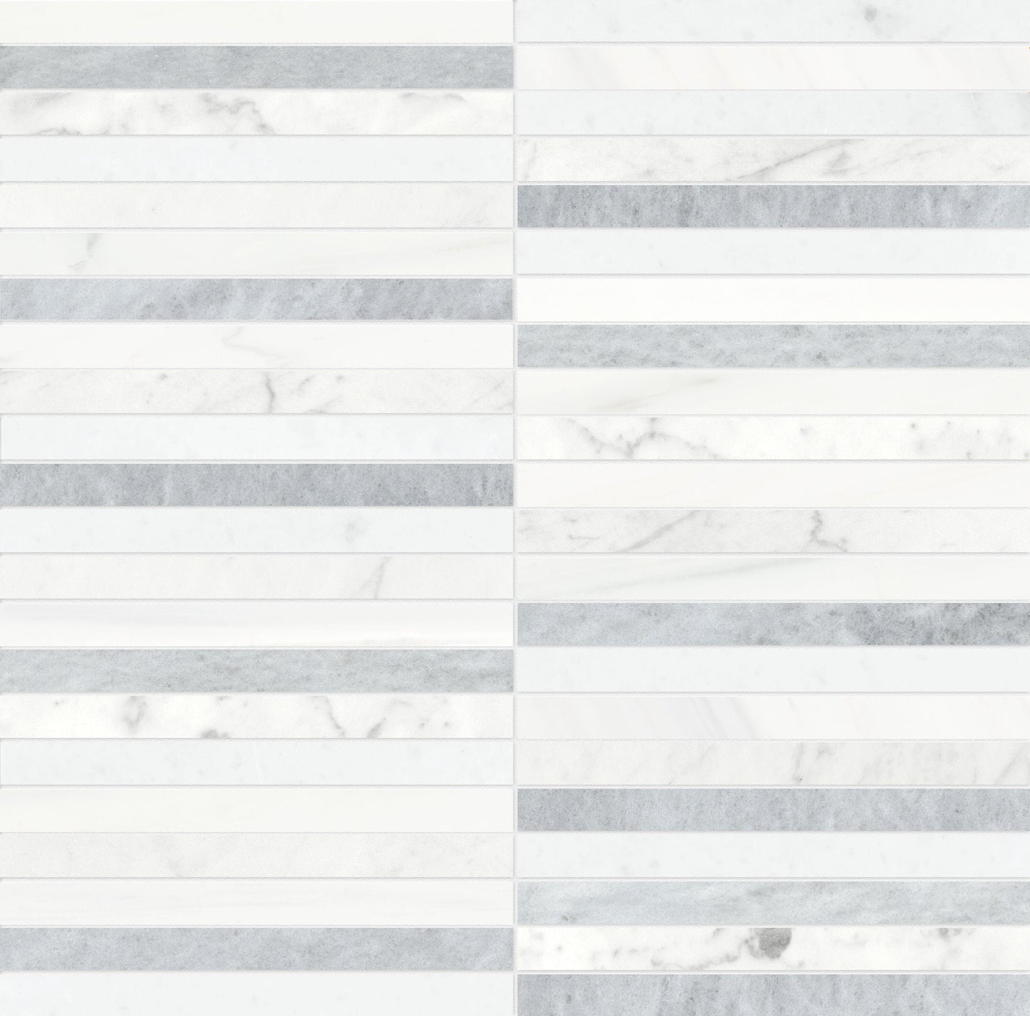 Satori Utopio Stacked Polar 12-in x 12-in Honed Natural stone Mixed Linear Mosaic Wall Tile product image