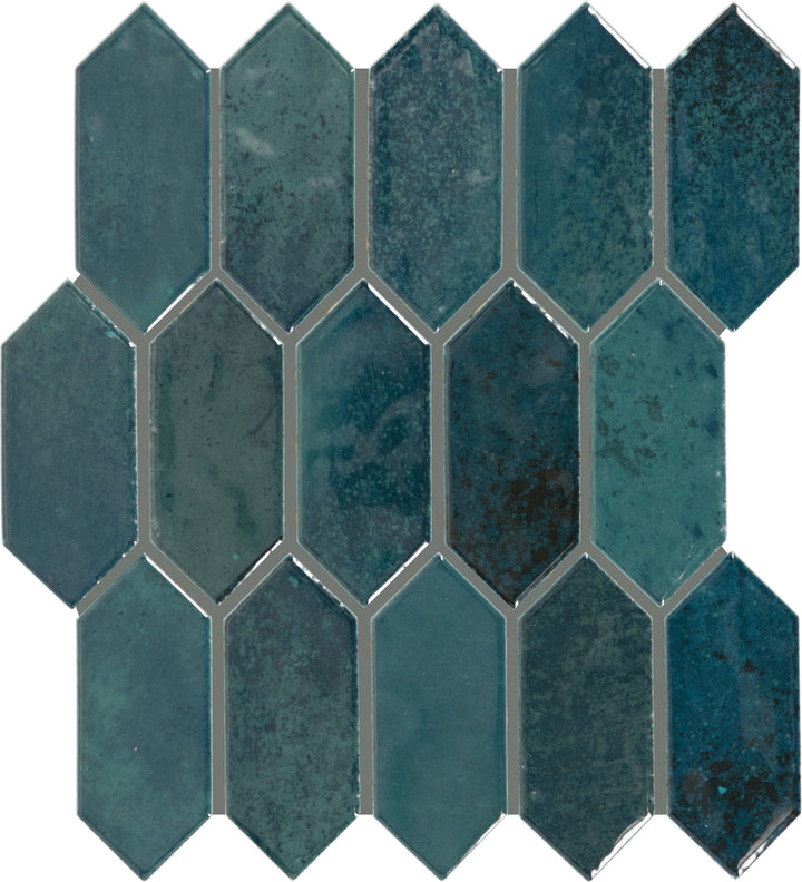 Daltile Miramo Horizon 11-in x 12-in Glossy Ceramic Handcrafted look Picket Mosaic Wall Tile product image
