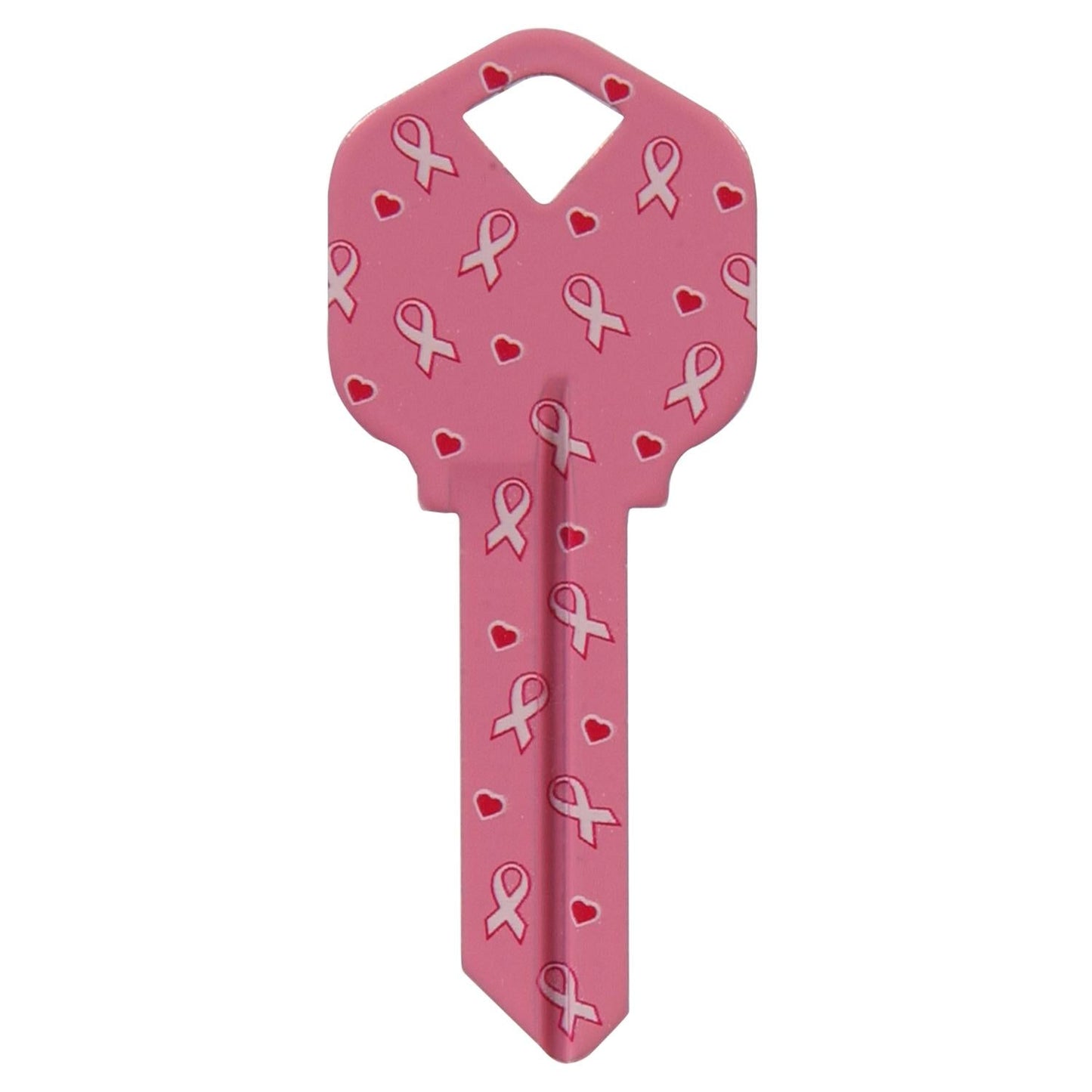Hillman Breast Cancer Awareness Pink Ribbon House/Office Universal Key Blank, Single, KW1
